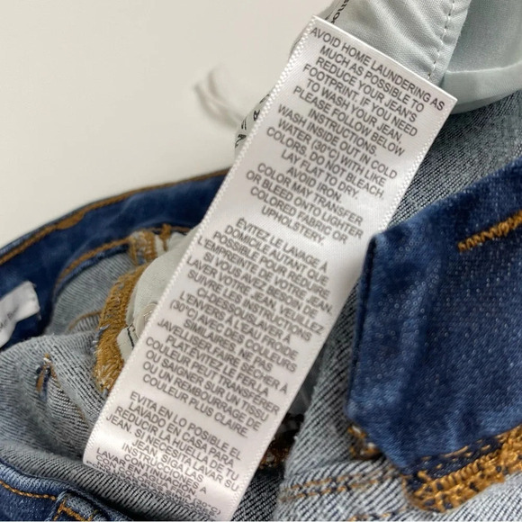 NEW Frame Le Crop Mini Boot Jeans Womens 28 Blue Raw Hem NWOT - Picture 9 of 14